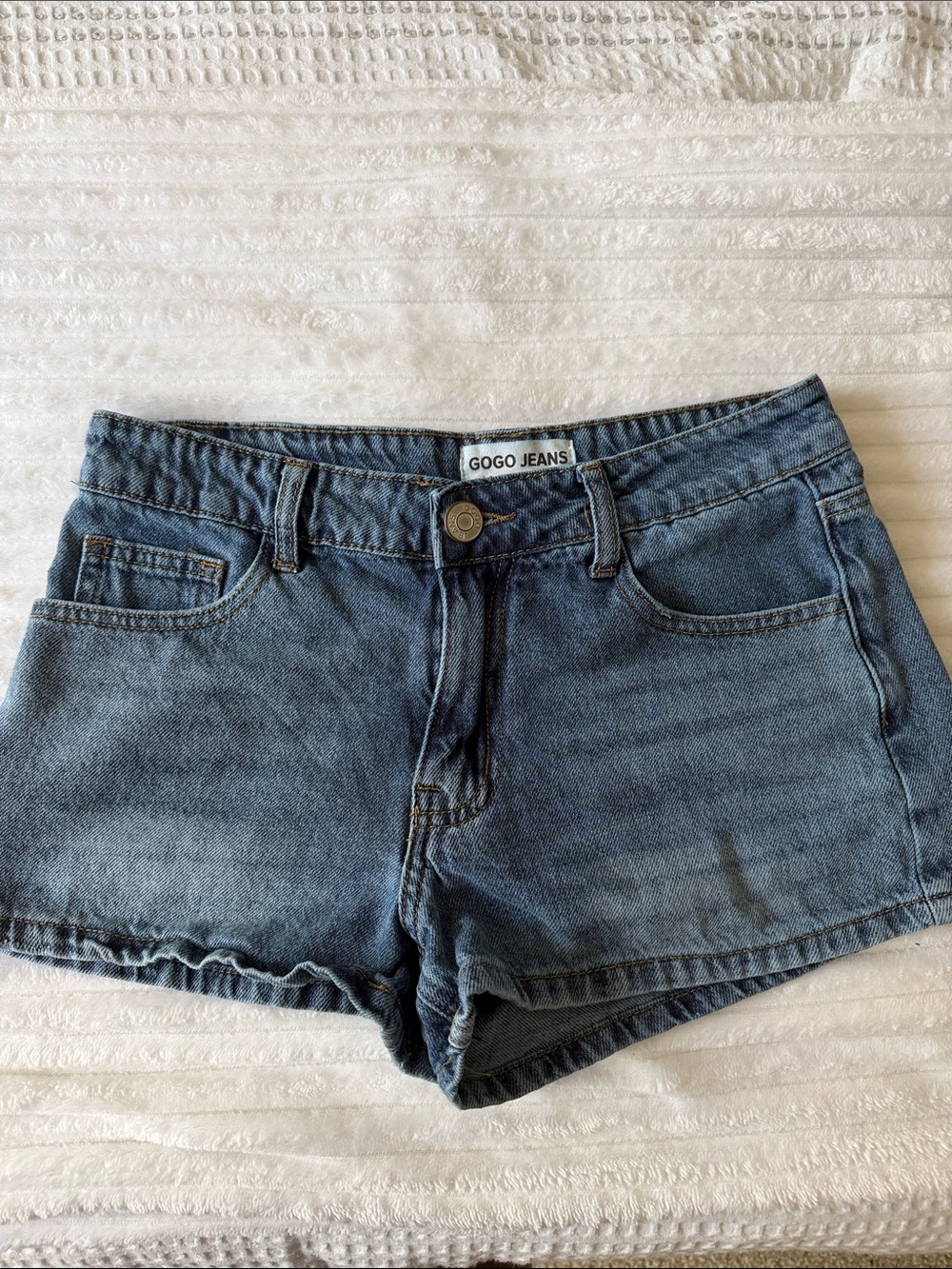 Blue Denim Micro Shorts